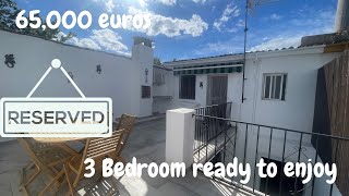 RESERVED Spanish Property for Sale, 3 bed, large terrace, in Castil de Campos 65,000 euros