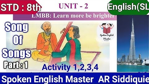 Std 8 | Unit 2 | LMBB | Learn More Be Brighter in Hindi | Song Of Songs | SEM 1 | English GCERT |SEM