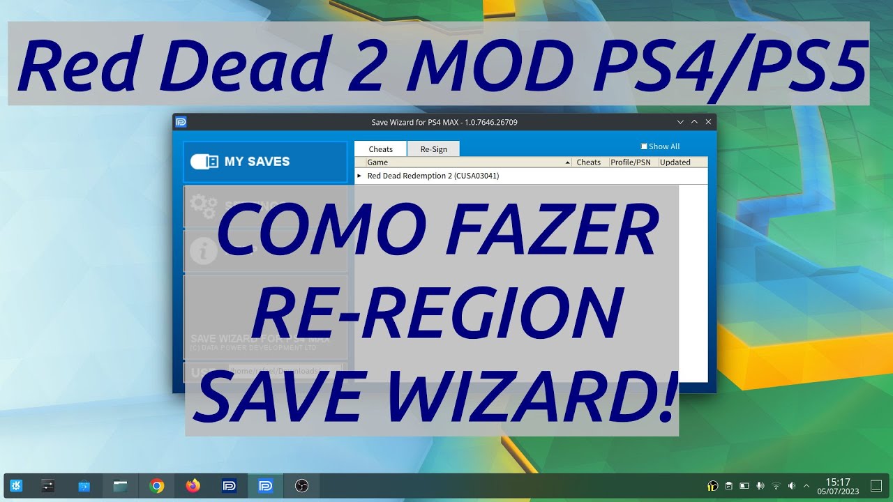 Como fazer re-region no Save Wizard: QUALQUER JOGO - PS4/PS5!