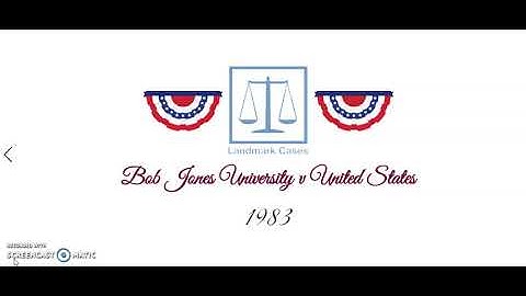 Bob Jones University v United States (1983)