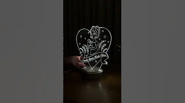 By Lamp Anneler Günü Hediyesi Anneler Günün Kutlu Olsun Yazılı Anne Kalp Figürlü Led Masa Lambası 
