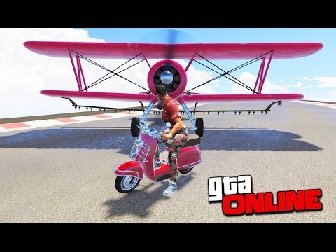 Видео: НА ВОЛОСКЕ ОТ СМЕРТИ НА АДСКОМ МОПЕДЕ ПРОТИВ CARGO PLANE НА ТРОПЕ СМЕРТИ В GTA 5 ONLINE