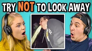 COLLEGE KIDS REACT TO TRY NOT TO LOOK AWAY CHALLENGE #2 (Biggest Fears)