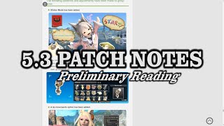 FFXIV: 5.3 Patch Notes (Preliminary FULL Reading)