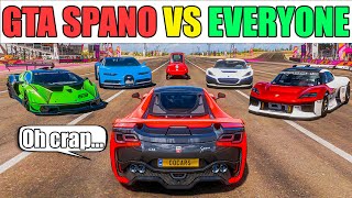 I created the ULTIMATE drag challenge for the GTA Spano... | Forza Horizon 5