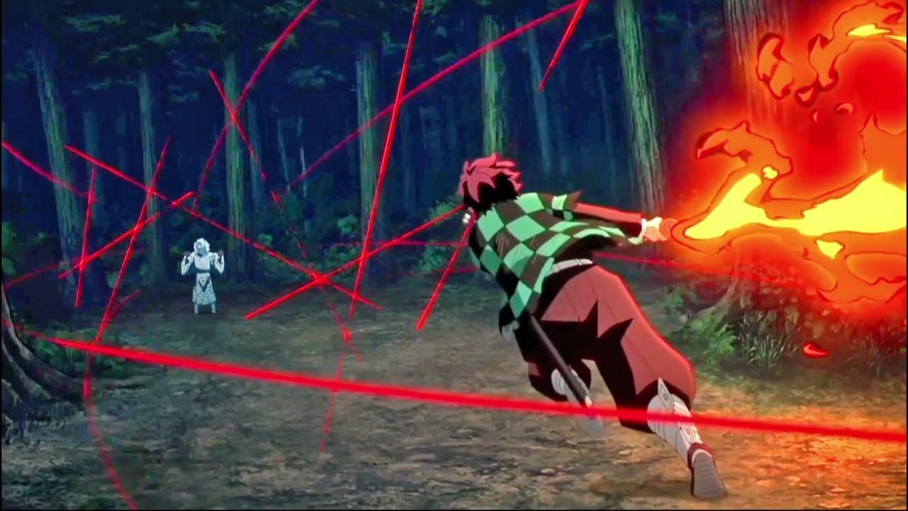 Tanjiro Uses Sun Breathing For The First Time Against Lower Moon 5 #