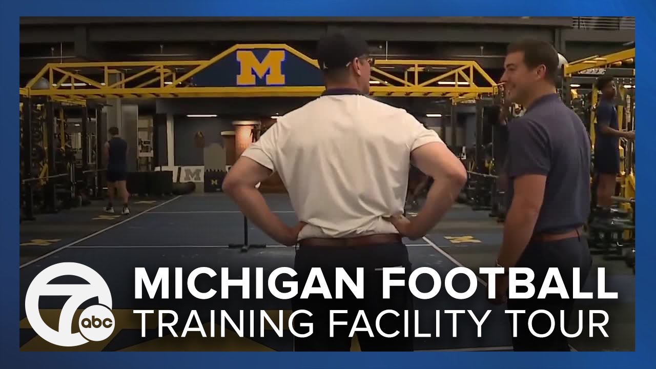 Jim Harbaugh shows off Michigan's football facility: exclusive tour of training center