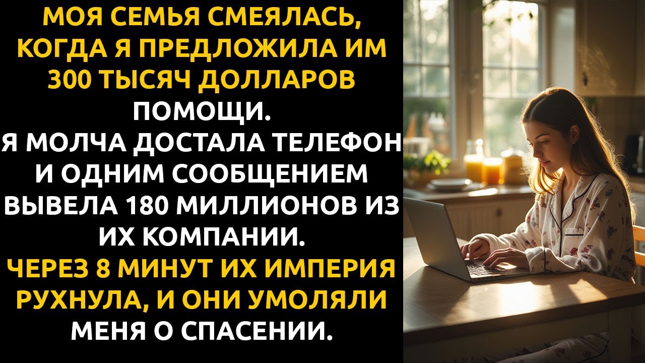 Я отправила ОДНО сообщение на ужине — и ОБАНКРОТИЛА компанию отца за 8 минут.