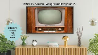 Vintage Tv Art - Wood Retro Tv - 2 Hours with LoFi Classical Music screenshot 3