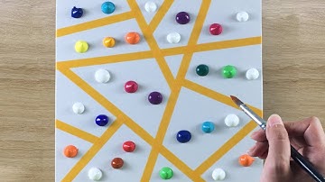 HOW TO PAINT A MASTERPIECE AT HOME 🖼️ Painting for beginners #139 / Colors & Tape peeling Satisfying