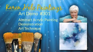 Abstract Acrylic Painting on Canvas, Art Technique, Layering, Blending, Demo #301