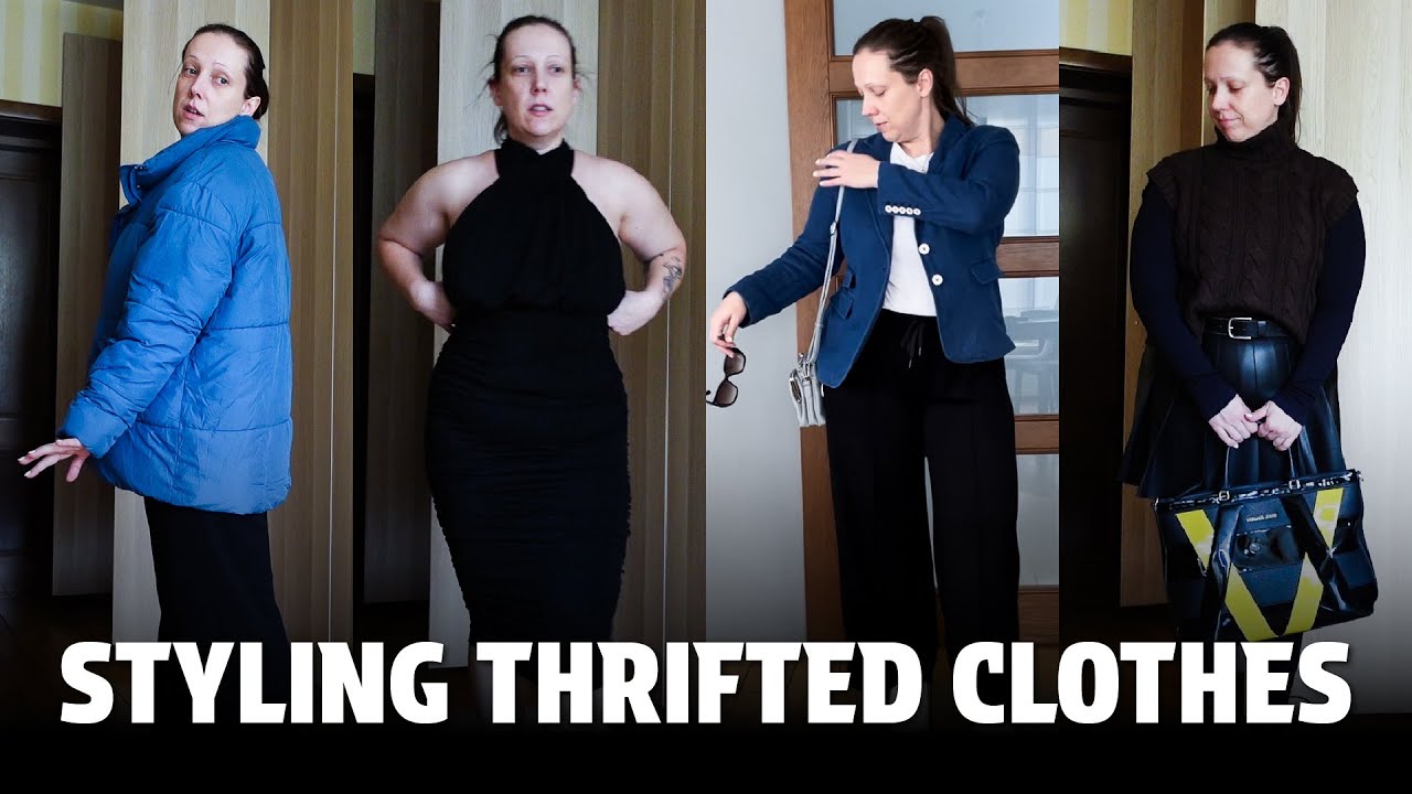 Styling fall outfits with the clothes I thrifted
