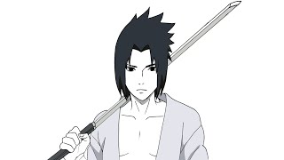 How To Draw Sasuke (Hebi) | Step By Step | Naruto