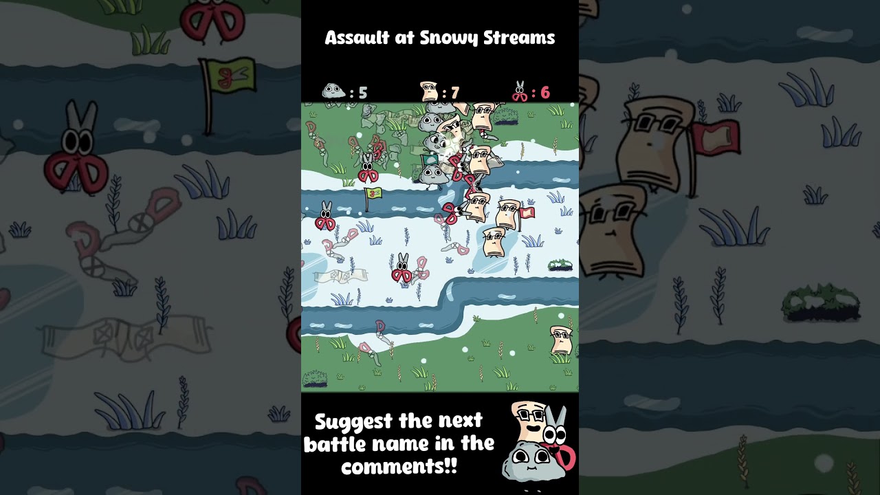 Will the rocks, papers, or scissors win this round?? #simulation #rockpaperscissors #videogames