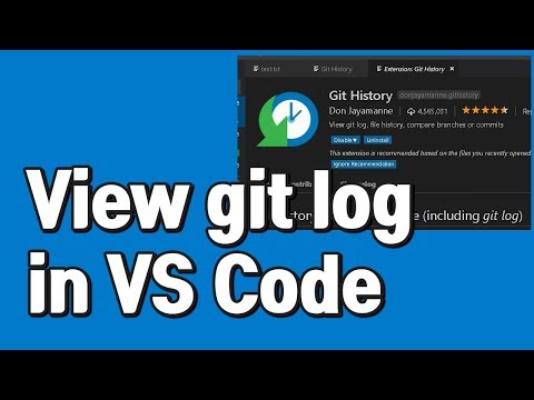 View git log in VSCode