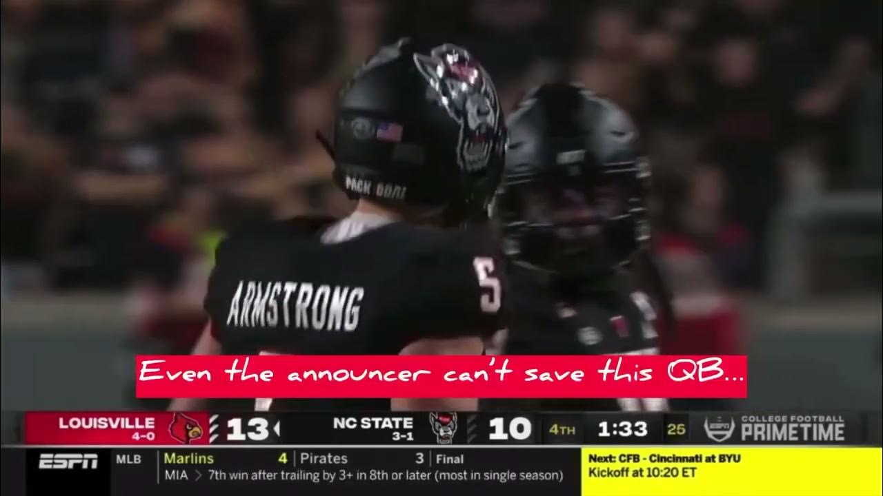 Rigged Louisville vs. NC State Quarterback Throws the Most Pathetic