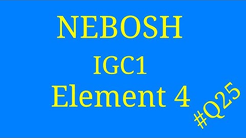 NEBOSH IGC 1 Element 4 | why should have a internal reporting system of accidents.