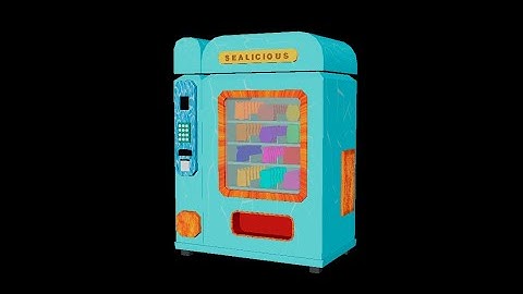 Stylized Vending Machine 3D Model in Maya | Game Ready Asset | 3DBaaz