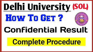 How to get DU SOL Confidential Result - Step by step Procedure