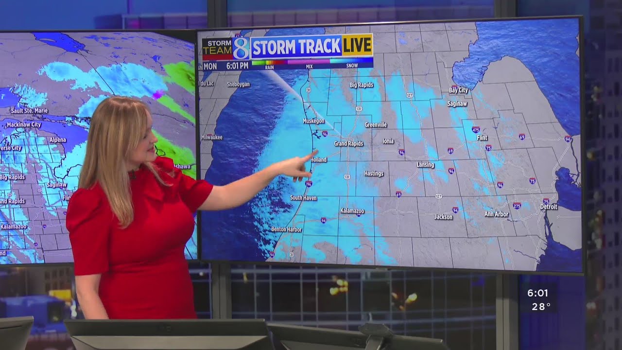 Winter storm brings snowy, windy conditions to W. MI - YouTube