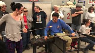 Sculpted Fish Forms Glass Blowing Demo Santa Monica College  Jan  2018