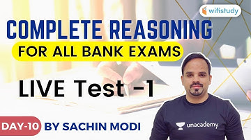 4:00 PM - All Bank Exams | Reasoning by Sachin Modi | Live Test-1