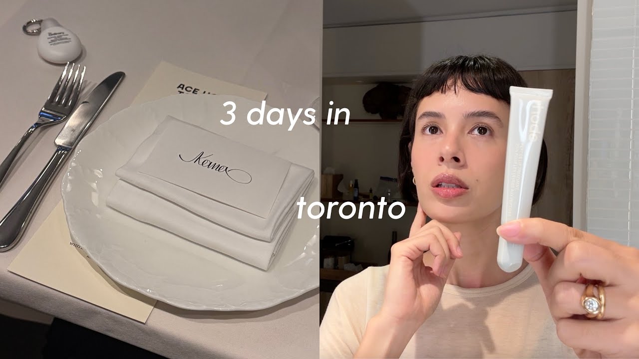 【トロント3日間Vlog】GRWM・人気コスメ購入・ホテルで1人時間☕私服コーデも紹介💄