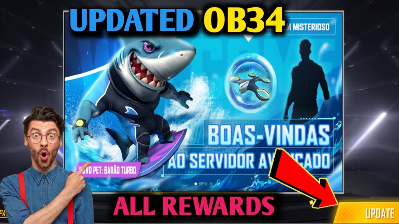 FREE FIRE OB34 UPDATE REWARDS | FREE FIRE 0B34 UPDATE KAISE DOWNLOAD KARE | FF OB34 UPDATE KAB AYEGA