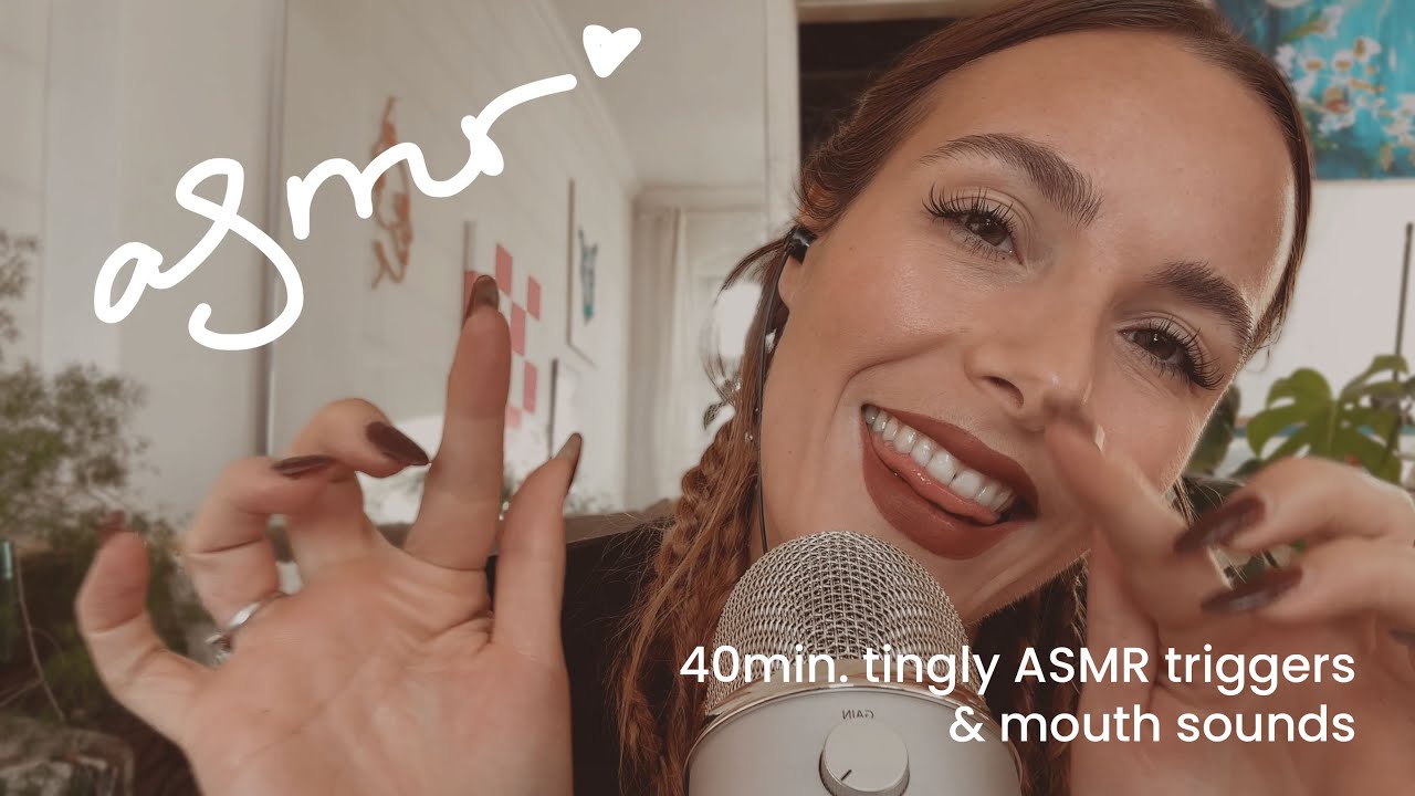 40 Minutes of tingly ASMR mouth sounds & triggers | Perfect for studying or falling asleep 💫