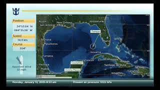Cruise Ship TV - Serenade of the Seas Navigation Map (Jan 13th 2025)