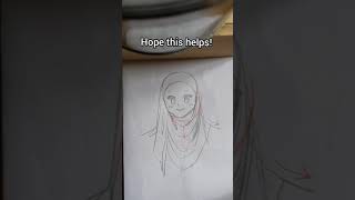 #shorts How to draw a Muslim girl with Hijab