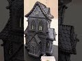 Raz 14.5" Lighted Black Haunted Gingerbread House Halloween Decoration 4657643