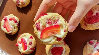 RECIPE: Strawberry cheesecake cookies | کوکی چیزکیک توت فرنگی