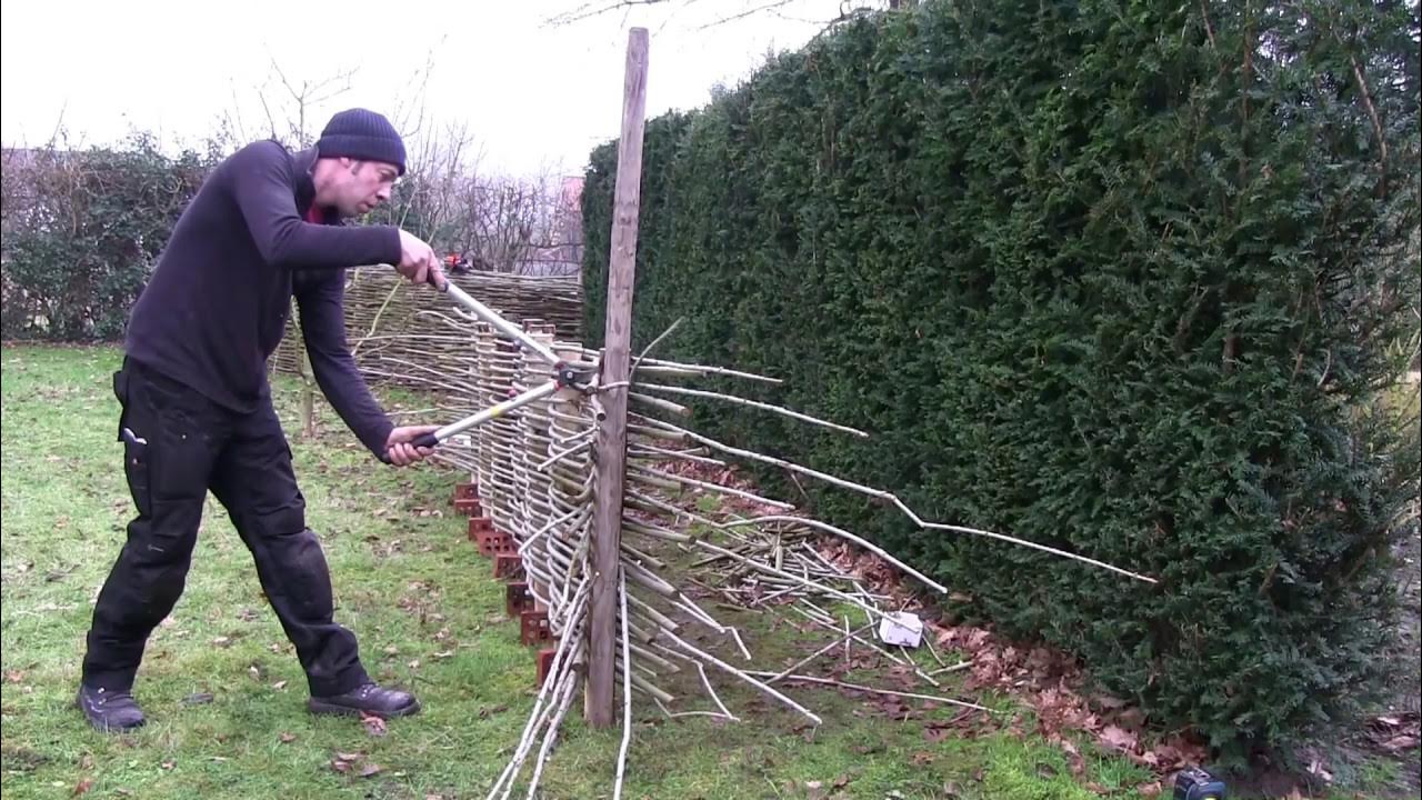 how to make a wattle fence YouTube