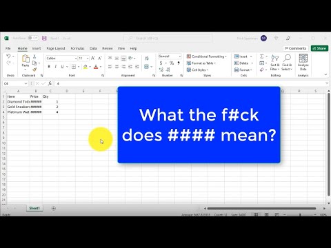 How to fix the #### error in Excel