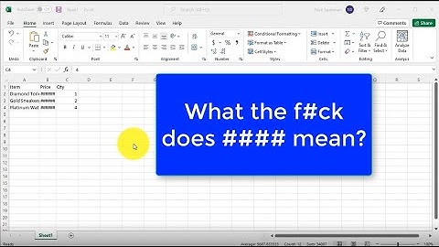 How to fix the #### error in Excel