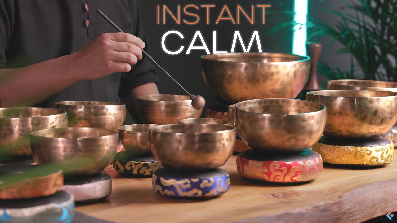 DEEP SLEEP HEALING | 1 Hour Tibetan Singing Bowls | Sound Bath to Calm ...