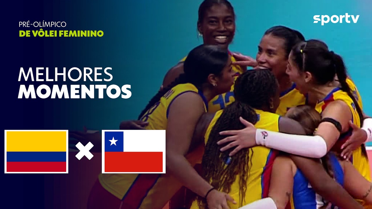 COLÔMBIA 3 X 0 CHILE | MELHORES MOMENTOS | PRÉ-OLÍMPICO DE VÔLEI FEMININO | sportv