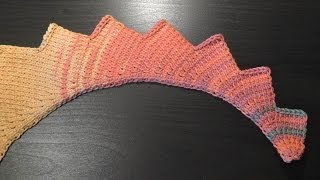 Dragon Tail Shawl tunisian crochet pattern