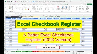 A Better Excel Checkbook Register (June 2023 Version) screenshot 3