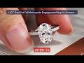 4.5CT Oval Cut Full Moissanite Engagement Ring for Women S925 Silv... â€” Best Deal 2026 | Shop Now!