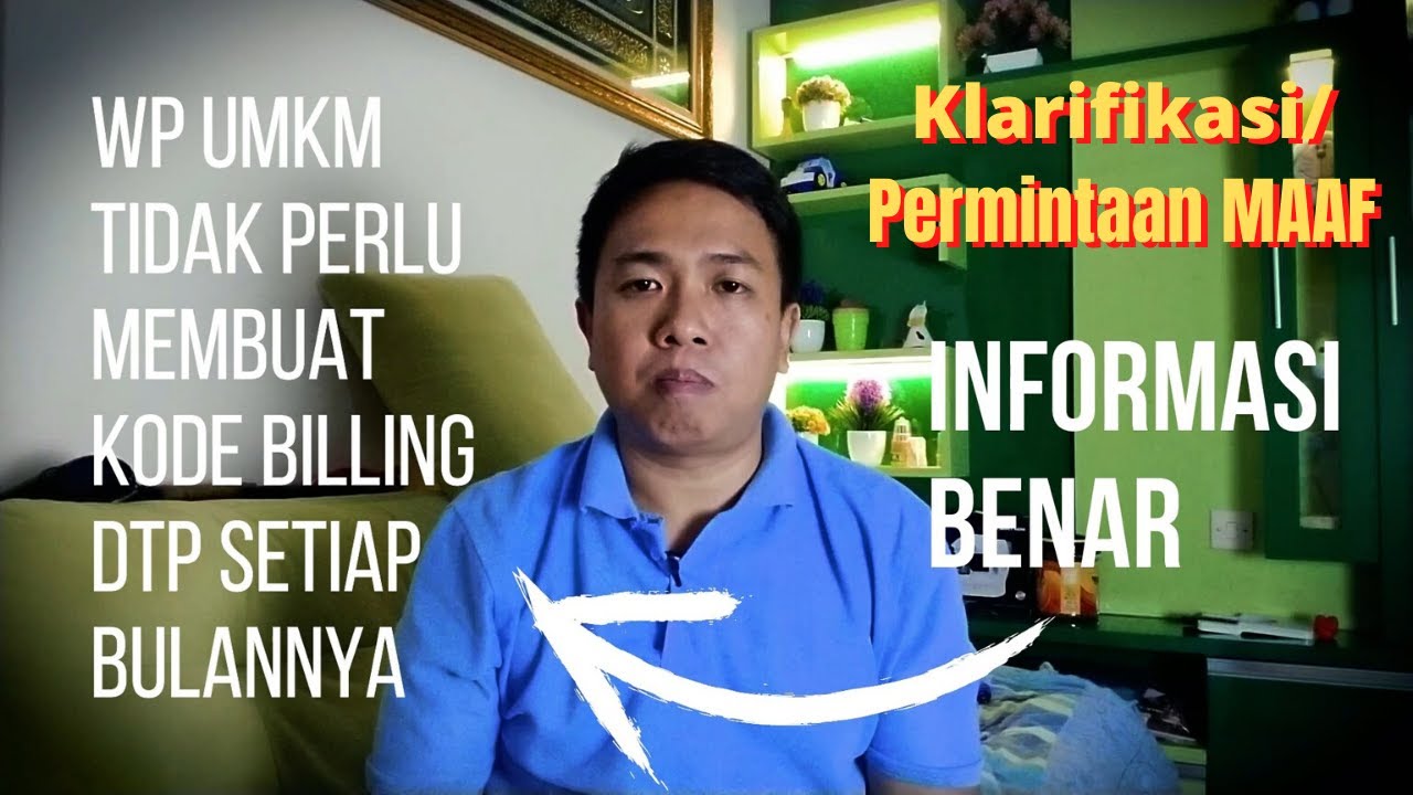 Billing PPh Final DTP Tidak Wajib Dibuat WP UMKM 