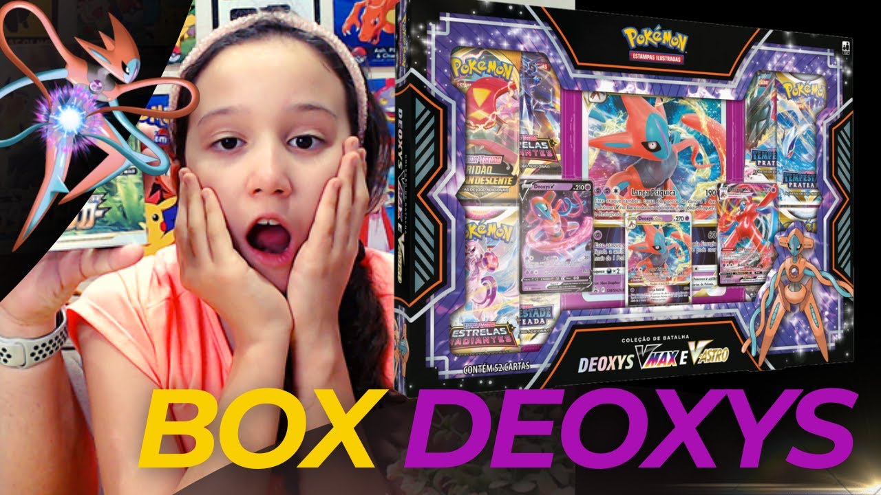 Pokémon Box Coleção De Batalha Deoxys V-max E V-astro Copag