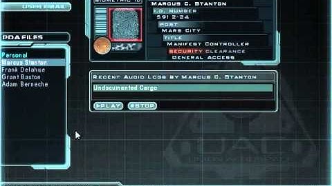 Doom 3 - Marcus C Stanton PDA