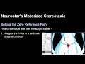 Motorized Stereotaxic 5 Setting the Zero Reference Point