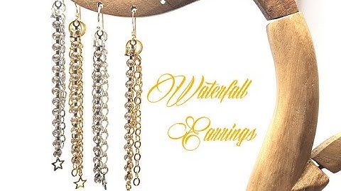 Waterfall Rhinestone Cup Chain Earrings Tutorial at The Bead Gallery, Honolulu