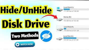 how to hide hard disk partition | hide disk drive windows 10 ,7 | hide disk partition.