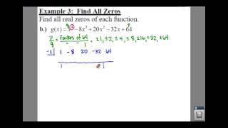 Algebra 2: 5.7-5.8: Example 3b - Finding Zeros