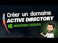 Apprenez  crer un domaine active directory sous windows server 2019