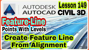 #Lesson149 #LandSurveyor #CiviL3D | Create Feature Line from Alignment #Tips #Urdu #Hindi